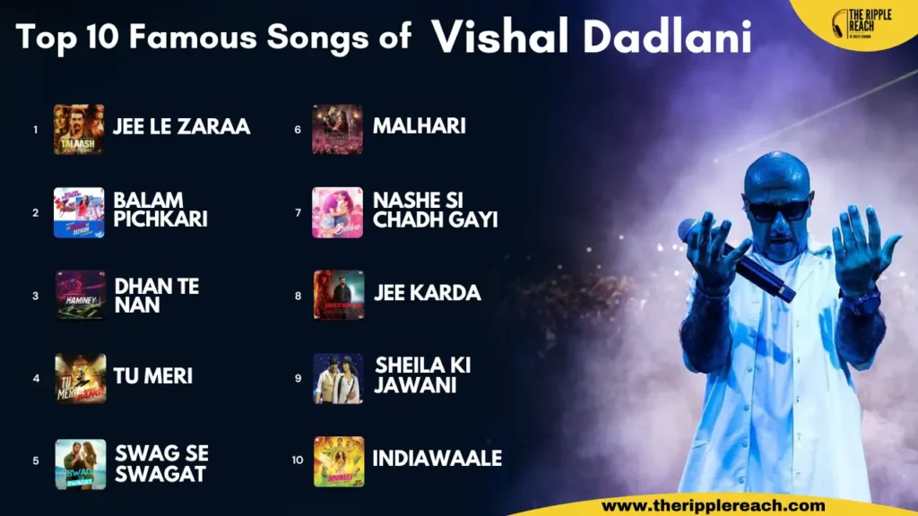 Top 10 Famous Songs of Vishal Dadlani